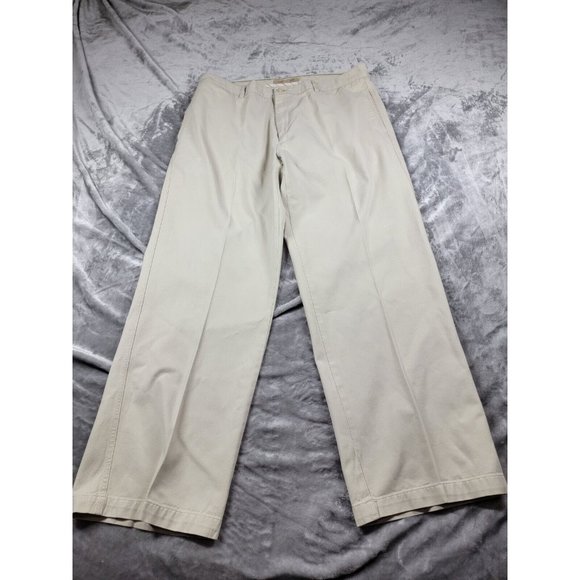 Calvin Klein Khaki Chino Flat Front‎ Super Sandwash Twill pants beige 36x28 - Picture 1 of 7